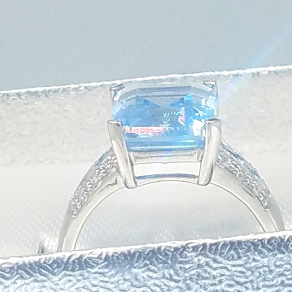 📌SOLD📌 AQUAMARINE SILVER RING - Picture 3 of 12